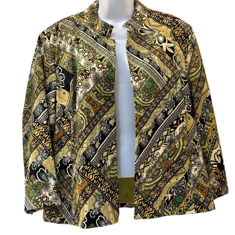 American Vintage 90's Vibrant Patterned Suit Jacket - XL